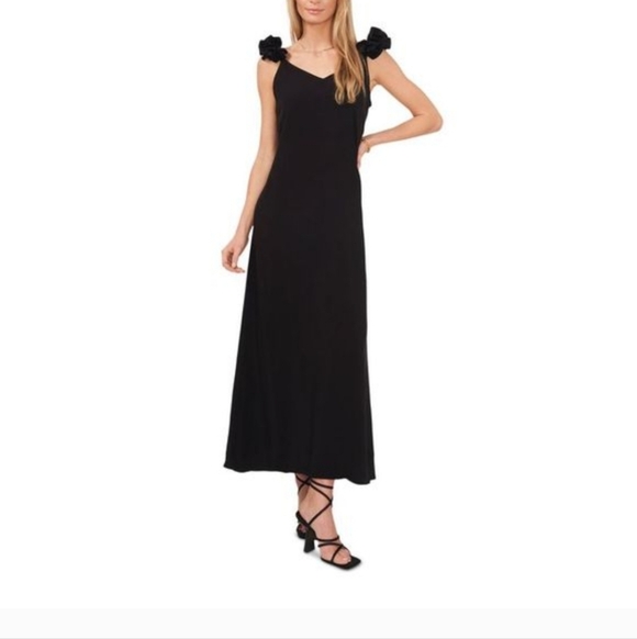 Vince Camuto Dresses & Skirts - Vince Camuto Black Ruffle Sleeve Maxi Dress